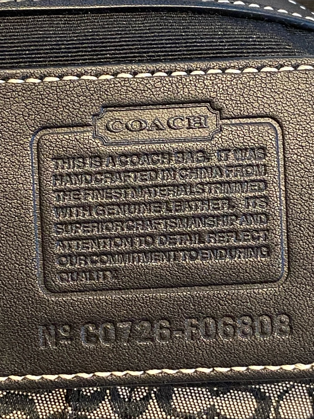 COACH Soho Signature Canvas Shoulder Bag Black Leather Silver Buckle Medium Size - Picture 15 of 17